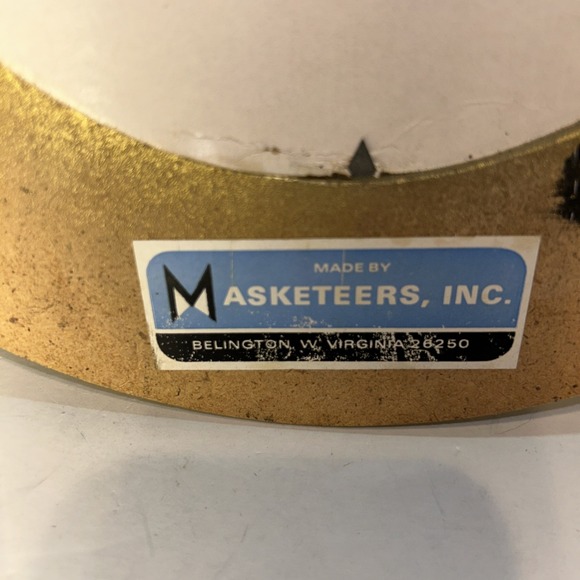 Vintage 15" X 12" Black Oval Mirror With Gold Trim - Marketeers, INC Made USA - Picture 5 of 7